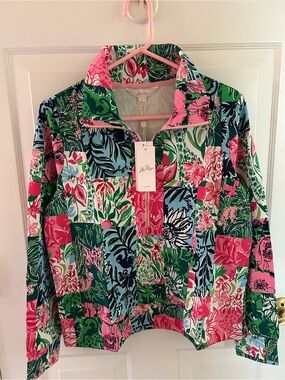 NWT Lilly Pulitzer Eleni Pullover Party Punch Patch New Medium